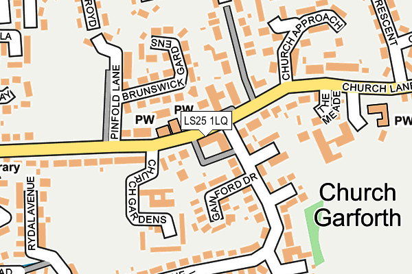 LS25 1LQ map - OS OpenMap – Local (Ordnance Survey) LS25 1LQ map - OS OpenMap – Local (Ordnance Survey)