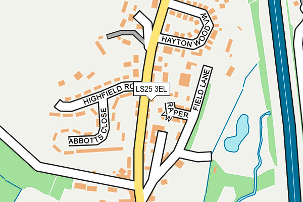 LS25 3EL map - OS OpenMap – Local (Ordnance Survey) LS25 3EL map - OS OpenMap – Local (Ordnance Survey)