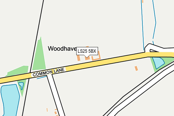 LS25 5BX map - OS OpenMap – Local (Ordnance Survey) LS25 5BX map - OS OpenMap – Local (Ordnance Survey)