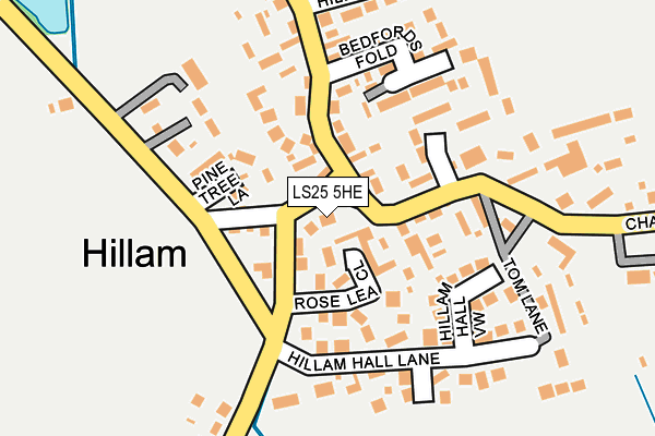 LS25 5HE map - OS OpenMap – Local (Ordnance Survey) LS25 5HE map - OS OpenMap – Local (Ordnance Survey)
