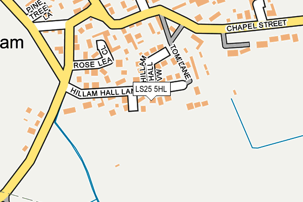 LS25 5HL map - OS OpenMap – Local (Ordnance Survey) LS25 5HL map - OS OpenMap – Local (Ordnance Survey)