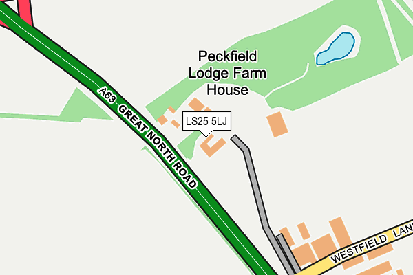 LS25 5LJ map - OS OpenMap – Local (Ordnance Survey) LS25 5LJ map - OS OpenMap – Local (Ordnance Survey)
