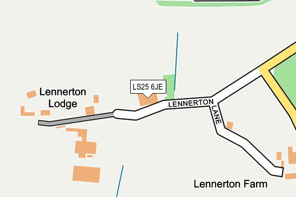 LS25 6JE map - OS OpenMap – Local (Ordnance Survey)