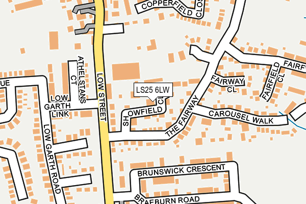 LS25 6LW map - OS OpenMap – Local (Ordnance Survey) LS25 6LW map - OS OpenMap – Local (Ordnance Survey)