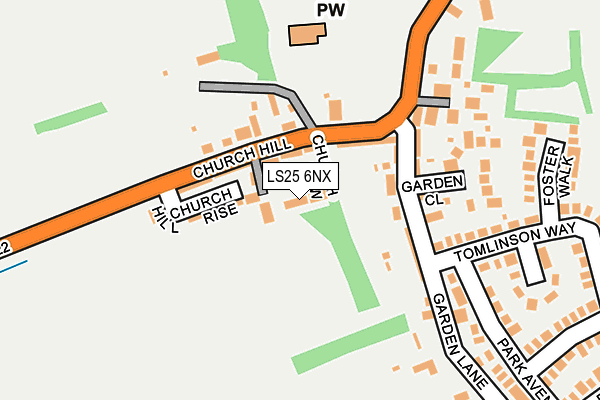 LS25 6NX map - OS OpenMap – Local (Ordnance Survey) LS25 6NX map - OS OpenMap – Local (Ordnance Survey)