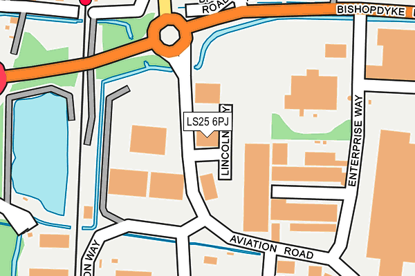 LS25 6PJ map - OS OpenMap – Local (Ordnance Survey) LS25 6PJ map - OS OpenMap – Local (Ordnance Survey)