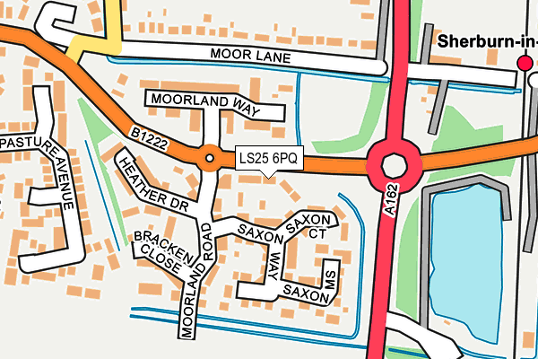 LS25 6PQ map - OS OpenMap – Local (Ordnance Survey) LS25 6PQ map - OS OpenMap – Local (Ordnance Survey)