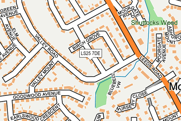 LS25 7DE map - OS OpenMap – Local (Ordnance Survey) LS25 7DE map - OS OpenMap – Local (Ordnance Survey)