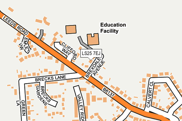 LS25 7EJ map - OS OpenMap – Local (Ordnance Survey) LS25 7EJ map - OS OpenMap – Local (Ordnance Survey)