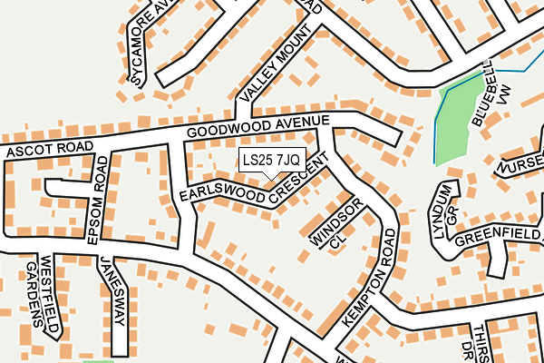 LS25 7JQ map - OS OpenMap – Local (Ordnance Survey) LS25 7JQ map - OS OpenMap – Local (Ordnance Survey)