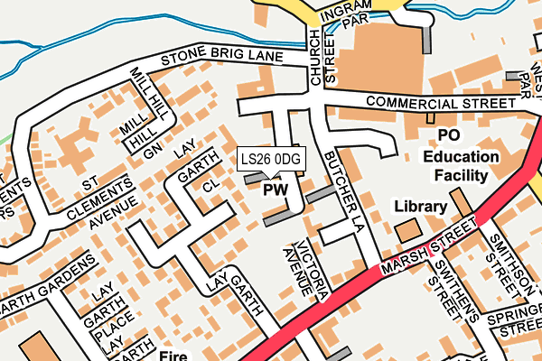 LS26 0DG map - OS OpenMap – Local (Ordnance Survey) LS26 0DG map - OS OpenMap – Local (Ordnance Survey)