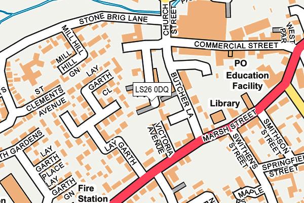 LS26 0DQ map - OS OpenMap – Local (Ordnance Survey) LS26 0DQ map - OS OpenMap – Local (Ordnance Survey)