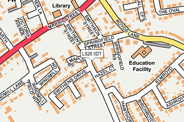 LS26 0DT map - OS OpenMap – Local (Ordnance Survey) LS26 0DT map - OS OpenMap – Local (Ordnance Survey)
