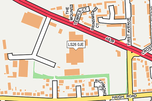 LS26 0JE map - OS OpenMap – Local (Ordnance Survey) LS26 0JE map - OS OpenMap – Local (Ordnance Survey)