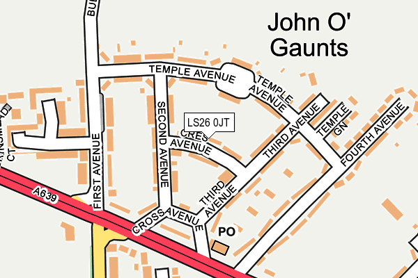 LS26 0JT map - OS OpenMap – Local (Ordnance Survey) LS26 0JT map - OS OpenMap – Local (Ordnance Survey)