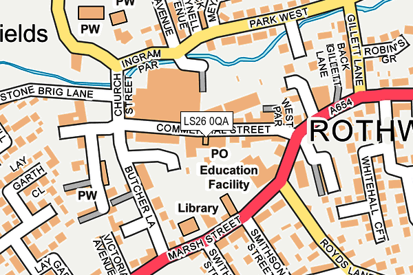 LS26 0QA map - OS OpenMap – Local (Ordnance Survey) LS26 0QA map - OS OpenMap – Local (Ordnance Survey)