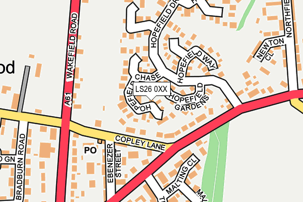 LS26 0XX map - OS OpenMap – Local (Ordnance Survey) LS26 0XX map - OS OpenMap – Local (Ordnance Survey)