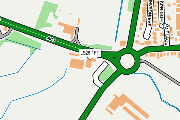 LS26 1FT map - OS OpenMap – Local (Ordnance Survey) LS26 1FT map - OS OpenMap – Local (Ordnance Survey)