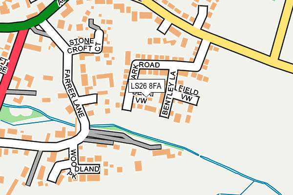 LS26 8FA map - OS OpenMap – Local (Ordnance Survey) LS26 8FA map - OS OpenMap – Local (Ordnance Survey)