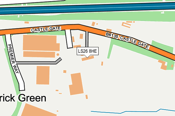 LS26 8HE map - OS OpenMap – Local (Ordnance Survey) LS26 8HE map - OS OpenMap – Local (Ordnance Survey)