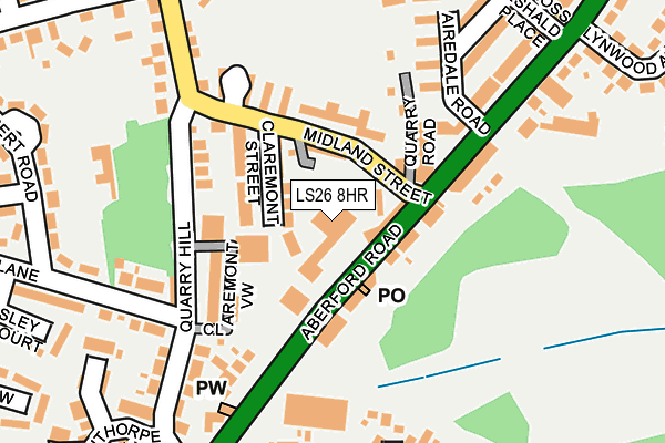 LS26 8HR map - OS OpenMap – Local (Ordnance Survey) LS26 8HR map - OS OpenMap – Local (Ordnance Survey)