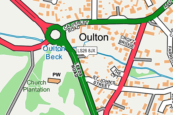 LS26 8JX map - OS OpenMap – Local (Ordnance Survey) LS26 8JX map - OS OpenMap – Local (Ordnance Survey)
