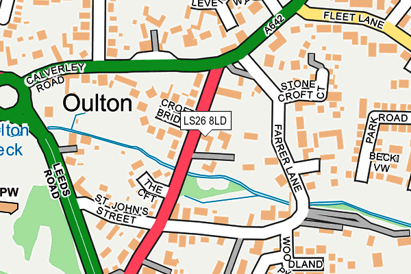 LS26 8LD map - OS OpenMap – Local (Ordnance Survey)