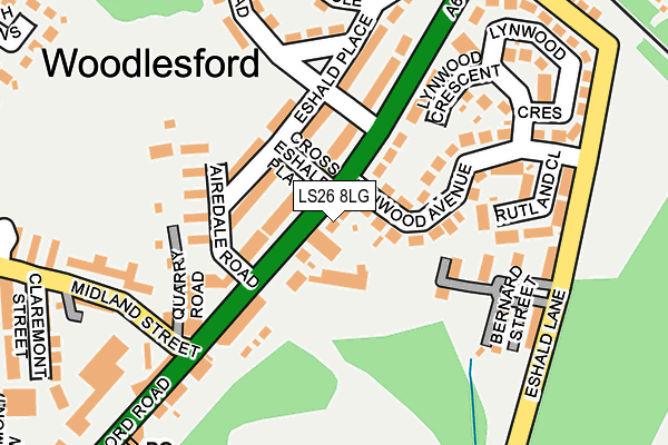 LS26 8LG map - OS OpenMap – Local (Ordnance Survey) LS26 8LG map - OS OpenMap – Local (Ordnance Survey)