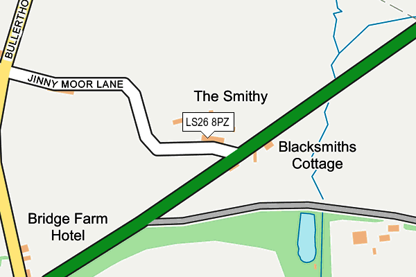 LS26 8PZ map - OS OpenMap – Local (Ordnance Survey) LS26 8PZ map - OS OpenMap – Local (Ordnance Survey)