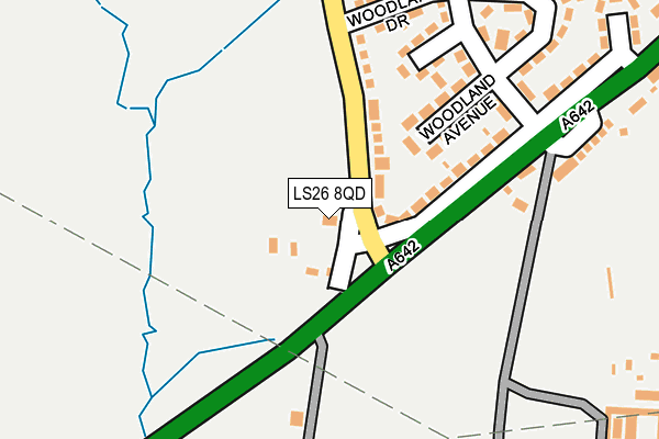 LS26 8QD map - OS OpenMap – Local (Ordnance Survey) LS26 8QD map - OS OpenMap – Local (Ordnance Survey)