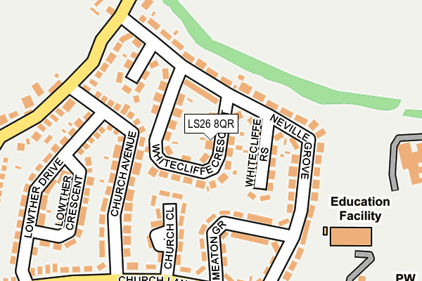 LS26 8QR map - OS OpenMap – Local (Ordnance Survey) LS26 8QR map - OS OpenMap – Local (Ordnance Survey)