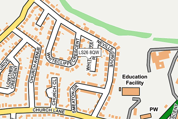LS26 8QW map - OS OpenMap – Local (Ordnance Survey) LS26 8QW map - OS OpenMap – Local (Ordnance Survey)