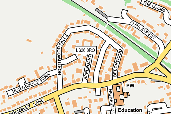 LS26 8RQ map - OS OpenMap – Local (Ordnance Survey) LS26 8RQ map - OS OpenMap – Local (Ordnance Survey)