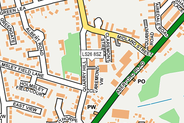 LS26 8SZ map - OS OpenMap – Local (Ordnance Survey) LS26 8SZ map - OS OpenMap – Local (Ordnance Survey)
