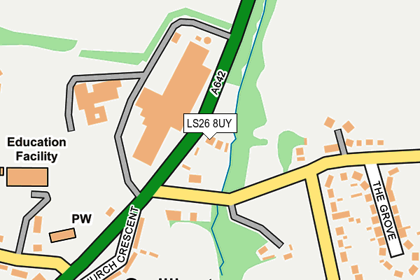 LS26 8UY map - OS OpenMap – Local (Ordnance Survey) LS26 8UY map - OS OpenMap – Local (Ordnance Survey)