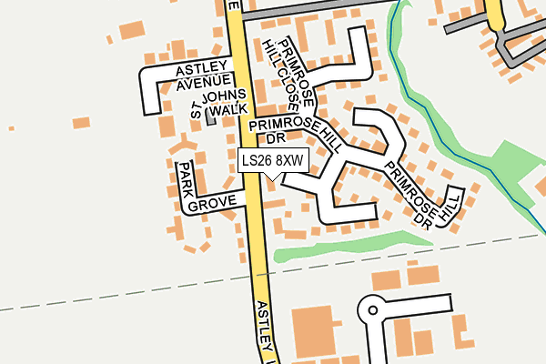 LS26 8XW map - OS OpenMap – Local (Ordnance Survey) LS26 8XW map - OS OpenMap – Local (Ordnance Survey)