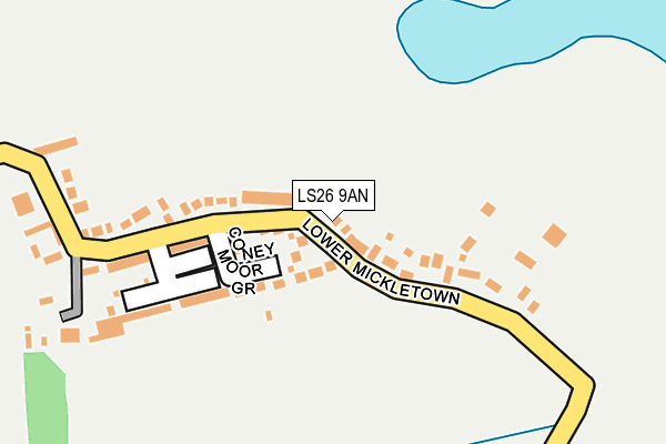 LS26 9AN map - OS OpenMap – Local (Ordnance Survey) LS26 9AN map - OS OpenMap – Local (Ordnance Survey)
