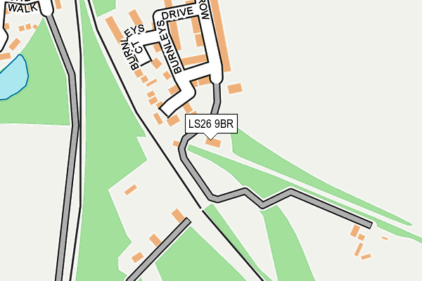 LS26 9BR map - OS OpenMap – Local (Ordnance Survey) LS26 9BR map - OS OpenMap – Local (Ordnance Survey)