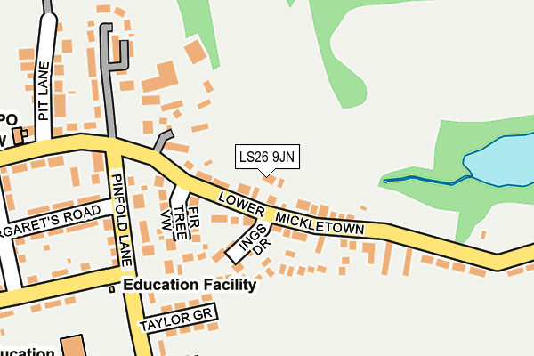 LS26 9JN map - OS OpenMap – Local (Ordnance Survey) LS26 9JN map - OS OpenMap – Local (Ordnance Survey)