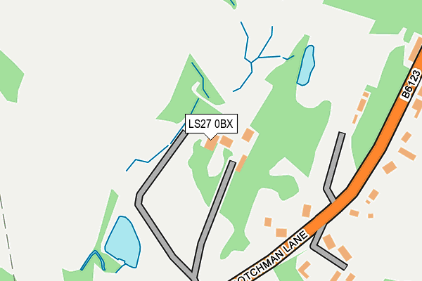 LS27 0BX map - OS OpenMap – Local (Ordnance Survey) LS27 0BX map - OS OpenMap – Local (Ordnance Survey)