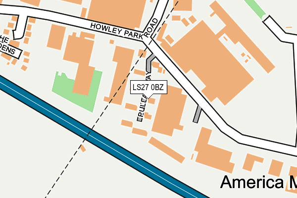 LS27 0BZ map - OS OpenMap – Local (Ordnance Survey) LS27 0BZ map - OS OpenMap – Local (Ordnance Survey)