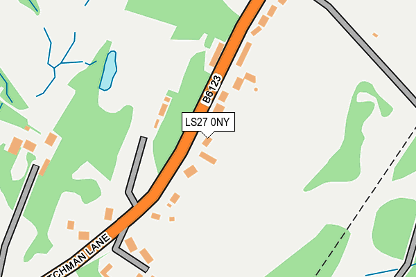 LS27 0NY map - OS OpenMap – Local (Ordnance Survey)