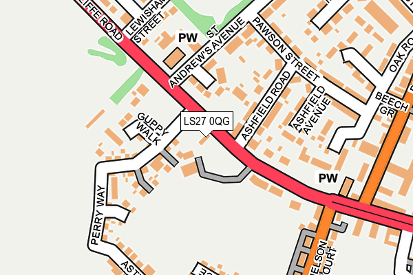 LS27 0QG map - OS OpenMap – Local (Ordnance Survey) LS27 0QG map - OS OpenMap – Local (Ordnance Survey)