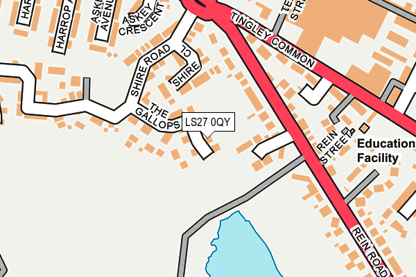 LS27 0QY map - OS OpenMap – Local (Ordnance Survey) LS27 0QY map - OS OpenMap – Local (Ordnance Survey)