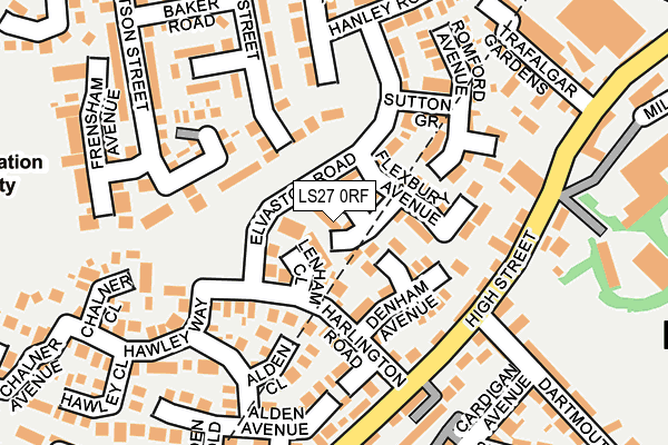 LS27 0RF map - OS OpenMap – Local (Ordnance Survey) LS27 0RF map - OS OpenMap – Local (Ordnance Survey)