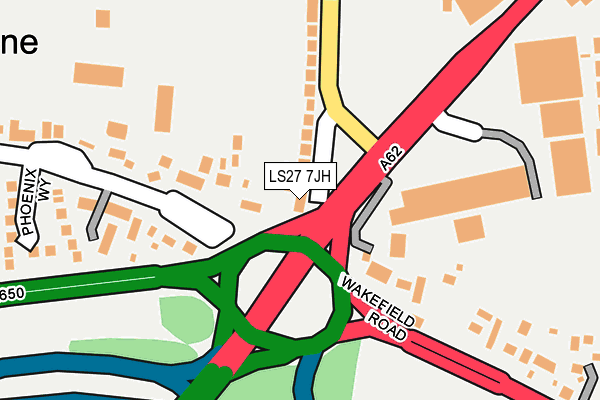 LS27 7JH map - OS OpenMap – Local (Ordnance Survey) LS27 7JH map - OS OpenMap – Local (Ordnance Survey)