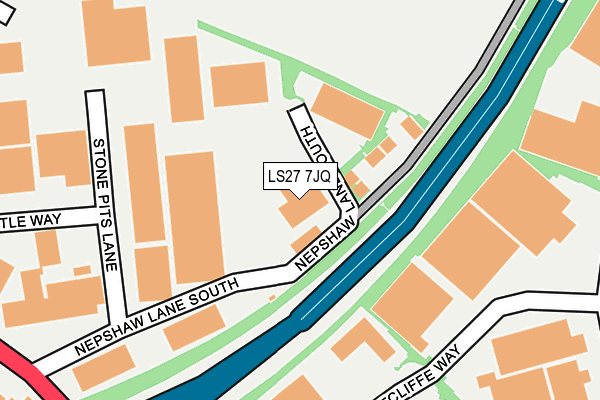 LS27 7JQ map - OS OpenMap – Local (Ordnance Survey) LS27 7JQ map - OS OpenMap – Local (Ordnance Survey)