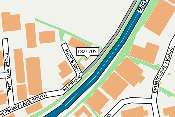 LS27 7UY map - OS OpenMap – Local (Ordnance Survey) LS27 7UY map - OS OpenMap – Local (Ordnance Survey)