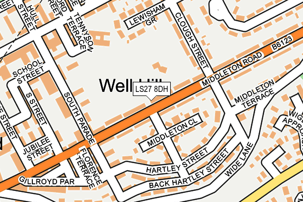 LS27 8DH map - OS OpenMap – Local (Ordnance Survey) LS27 8DH map - OS OpenMap – Local (Ordnance Survey)