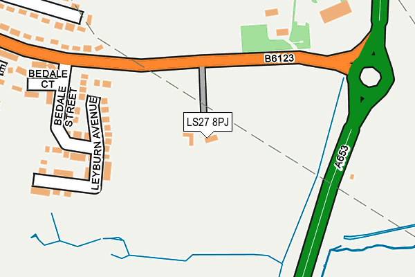 LS27 8PJ map - OS OpenMap – Local (Ordnance Survey) LS27 8PJ map - OS OpenMap – Local (Ordnance Survey)